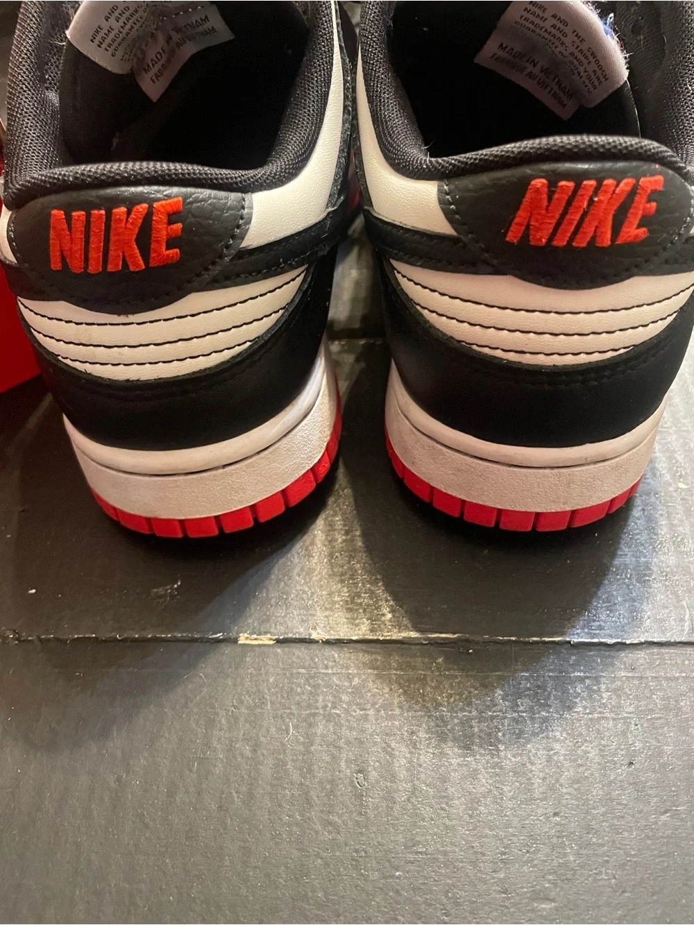 Nike Dunk Low Retro EMB Red, Black & White Low-Top Sneakers